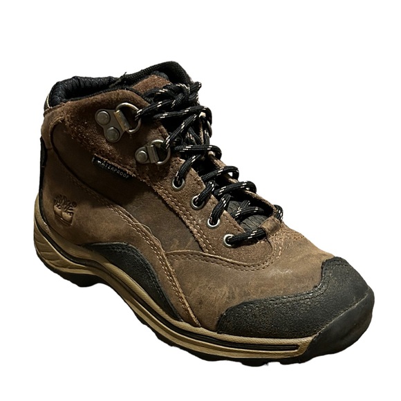 Timberland Other - TIMBERLAND Boys Black & Brown Leather Outdoor Hiking Boots-Size 13